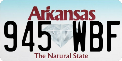 AR license plate 945WBF
