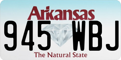 AR license plate 945WBJ