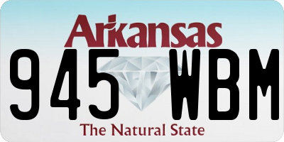 AR license plate 945WBM