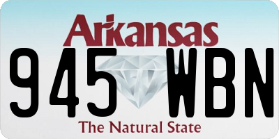 AR license plate 945WBN
