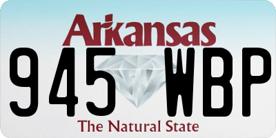 AR license plate 945WBP