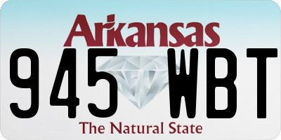 AR license plate 945WBT