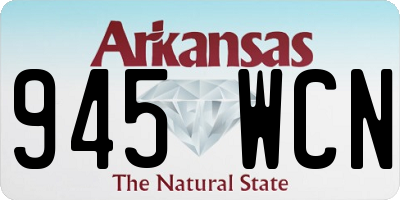 AR license plate 945WCN