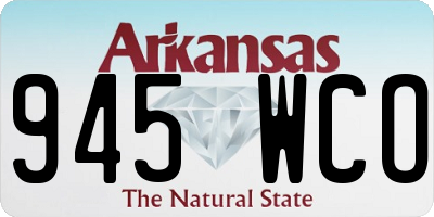 AR license plate 945WCO