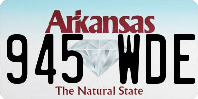 AR license plate 945WDE