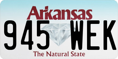 AR license plate 945WEK
