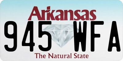 AR license plate 945WFA