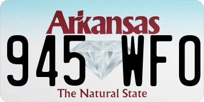 AR license plate 945WFO