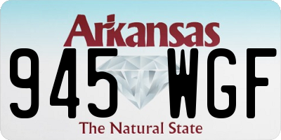 AR license plate 945WGF