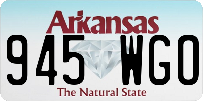 AR license plate 945WGO