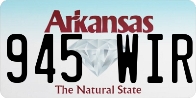 AR license plate 945WIR