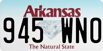 AR license plate 945WNO