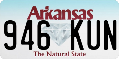 AR license plate 946KUN