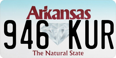 AR license plate 946KUR