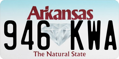 AR license plate 946KWA