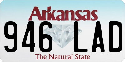 AR license plate 946LAD