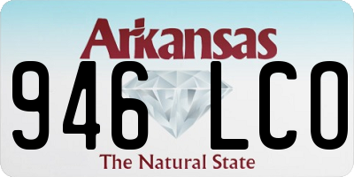 AR license plate 946LCO