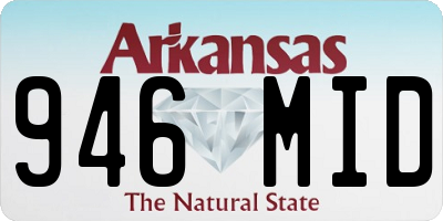 AR license plate 946MID