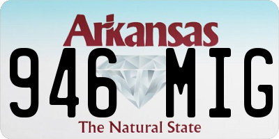 AR license plate 946MIG