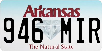 AR license plate 946MIR