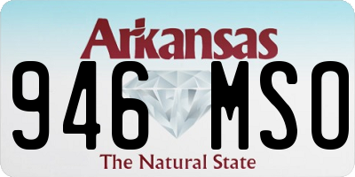 AR license plate 946MSO