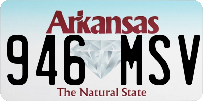 AR license plate 946MSV