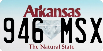 AR license plate 946MSX
