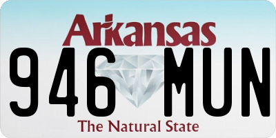 AR license plate 946MUN