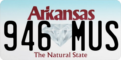AR license plate 946MUS