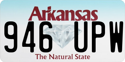 AR license plate 946UPW