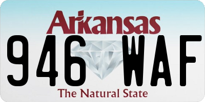 AR license plate 946WAF
