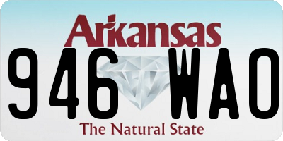 AR license plate 946WAO