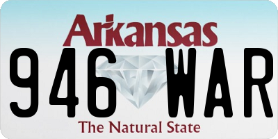 AR license plate 946WAR