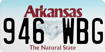 AR license plate 946WBG
