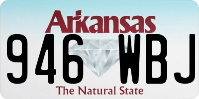 AR license plate 946WBJ