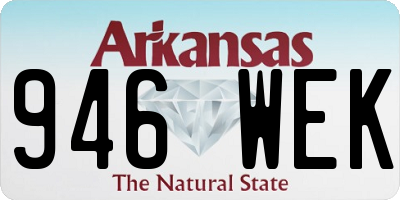 AR license plate 946WEK