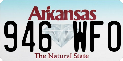 AR license plate 946WFO