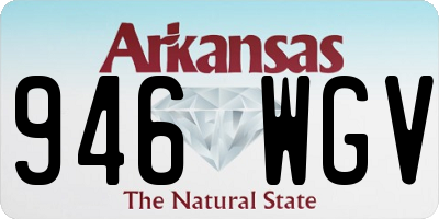 AR license plate 946WGV