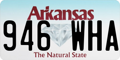 AR license plate 946WHA