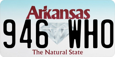 AR license plate 946WHO