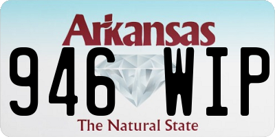 AR license plate 946WIP