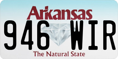 AR license plate 946WIR