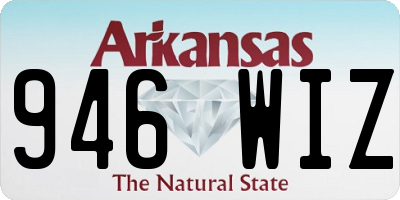AR license plate 946WIZ