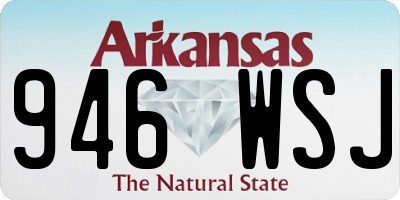 AR license plate 946WSJ