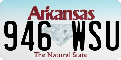 AR license plate 946WSU