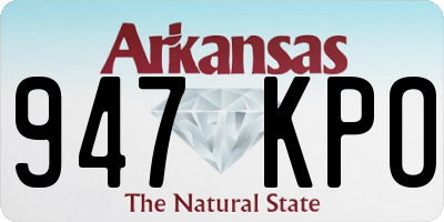 AR license plate 947KPO