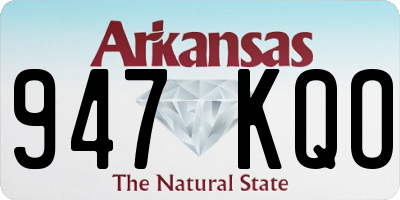 AR license plate 947KQO