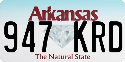 AR license plate 947KRD