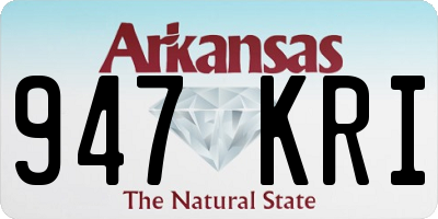 AR license plate 947KRI