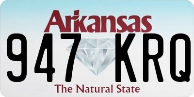 AR license plate 947KRQ